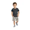 Boys' Alphabet Soup All-Over Print Tee & Contrast Shorts Set