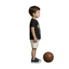 Basketball Hoop Graphic Tee & Contrast Shorts 2-Piece Set