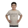 Beige Designer-Inspired Logo T-Shirt (Model Image 2) Beige Designer-Inspired Logo T-Shirt