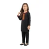Black Embroidered Tunic & Trousers 2-Piece Set