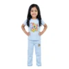 Baby Blue Rainbow Butterfly & Flowers 2-Piece Outfit