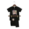 Black "Sassy Little Soul" Retro Graphic 2-Piece Set