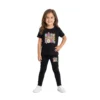 Black "Sassy Little Soul" Retro Graphic 2-Piece Set