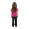 Half-Sleeve Dark Pink and Black Ice Cream Paired With Matching Black Trousers Print 2-Piece Outfit (Model Image 4) Dark Pink & Black Ice Cream Print 2-Piece Set