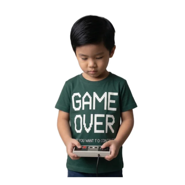 Forest Green Game Over Graphic T-Shirt
