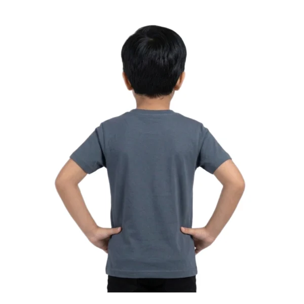 Half-Sleeve Mindset Over Everything Graphic T-Shirt featuring “Mindset Over Everything” graphics (Model Image 4) Navy Mindset Over Everything Graphic T-Shirt