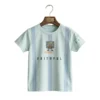 Mint Blue Striped Honest Faithful Graphic T-Shirt