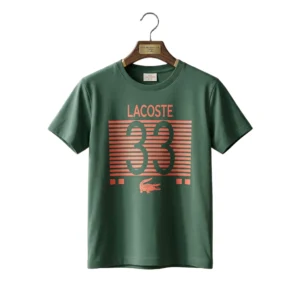 Pine Green Striped "33" Graphic T-Shirt