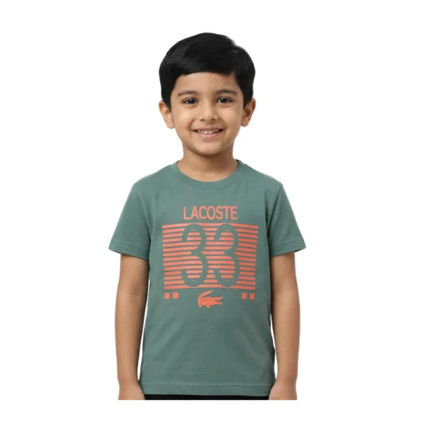 Pine Green Striped "33" Graphic T-Shirt