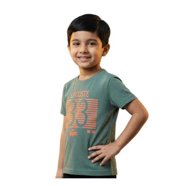 Pine Green Striped "33" Graphic T-Shirt