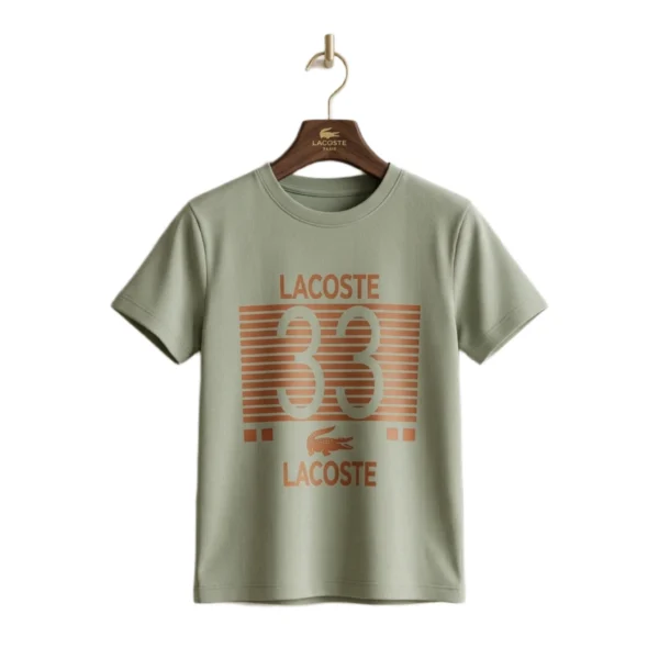 Pine Green Striped "33" Graphic T-Shirt