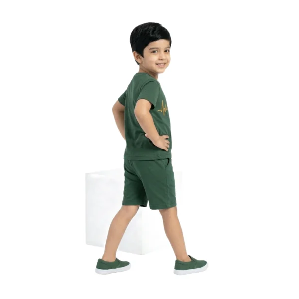 Heartbeat Graphic Tee & Matching Shorts 2-Piece Set (Model Image 3) Heartbeat Graphic Tee & Matching Shorts 2-Piece Set