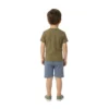 Heartbeat Graphic Tee & Matching Shorts 2-Piece Set (Olive and Blue)