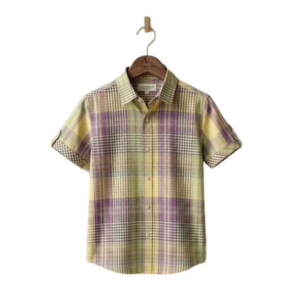 Multicolor Pastel Check Half-Sleeve Casual Shirt