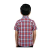 Red & Blue Classic Plaid Check Half Sleeve Button-Up Shirt – Collared Casual Shirt