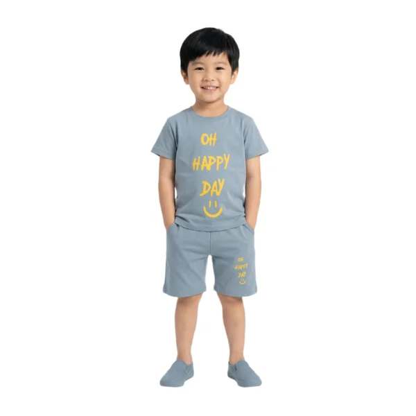 Oh Happy Day Graphic Tee & Shorts 2-Piece Set
