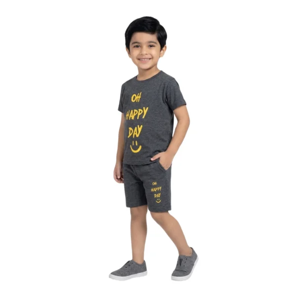 Oh Happy Day Graphic Tee & Shorts 2-Piece Set