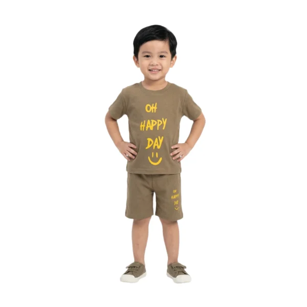 Oh Happy Day Graphic Tee & Shorts 2-Piece Set