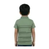 Olive Moss Printed Polo Style half-sleeve shirt (Model Image 4) Olive Green Speed Lines Polo Shirt with Printed Pocket