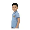 Sky Blue Tipped Polo Shirt with Chest Patch