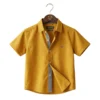 Sun-Kissed Mustard Solid Half-Sleeve Casual Shirt