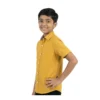 Sun-Kissed Mustard Solid half-sleeve casual shirt (Model Image 3) Sun-Kissed Mustard Solid Half-Sleeve Casual Shirt