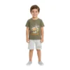 Sunset Tropical Graphic Tee & Marl Shorts 2-Piece Set
