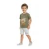 Sunset Tropical Graphic Tee & Marl Shorts 2-Piece Set