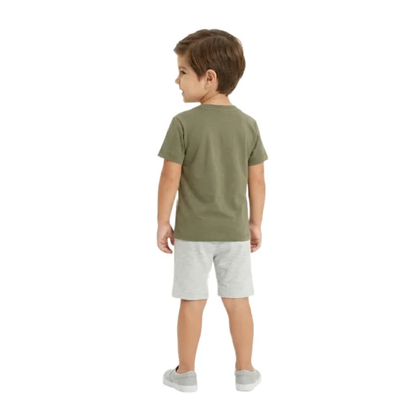Sunset Tropical Graphic Tee & Marl Shorts 2-Piece Set
