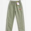 Kids' Quilted Jogger Trousers – Elastic Waist Sweatpants with Contrast Side Piping, Side Pockets & Cuffed Ankles (Multiple Colors)