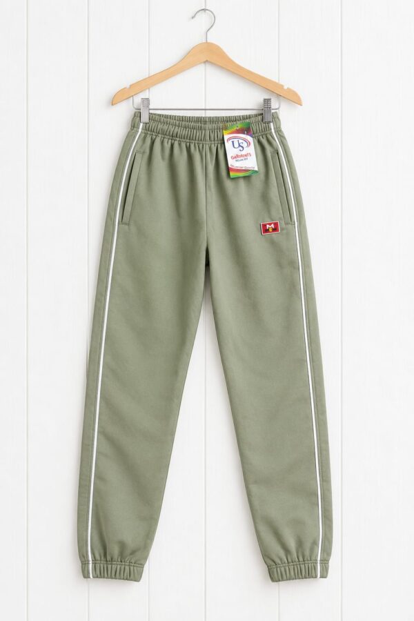 Kids' Quilted Jogger Trousers – Elastic Waist Sweatpants with Contrast Side Piping, Side Pockets & Cuffed Ankles (Multiple Colors)