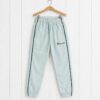 Kids' Quilted Jogger Trousers – Elastic Waist Sweatpants with Contrast Side Piping, Side Pockets & Cuffed Ankles (Multiple Colors)