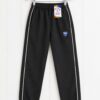 Kids' Quilted Jogger Trousers – Elastic Waist Sweatpants with Contrast Side Piping, Side Pockets & Cuffed Ankles (Multiple Colors)