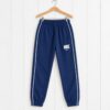 Kids' Quilted Jogger Trousers – Elastic Waist Sweatpants with Contrast Side Piping, Side Pockets & Cuffed Ankles (Multiple Colors)