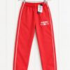 Kids' Quilted Jogger Trousers – Elastic Waist Sweatpants with Contrast Side Piping, Side Pockets & Cuffed Ankles (Multiple Colors)