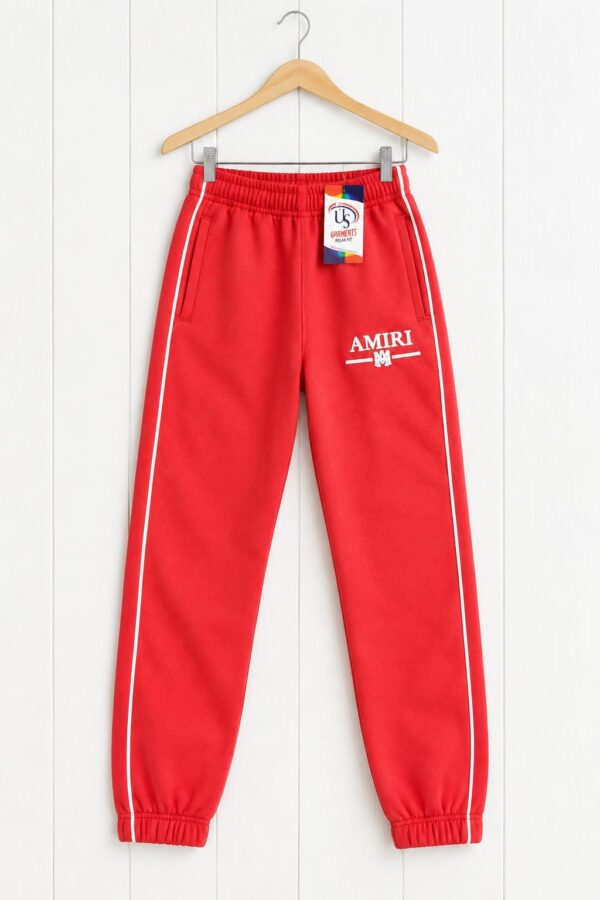 Kids' Quilted Jogger Trousers – Elastic Waist Sweatpants with Contrast Side Piping, Side Pockets & Cuffed Ankles (Multiple Colors)