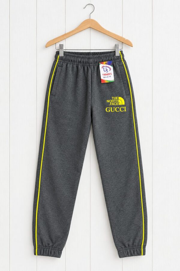 Kids' Quilted Jogger Trousers – Elastic Waist Sweatpants with Contrast Side Piping, Side Pockets & Cuffed Ankles (Multiple Colors)