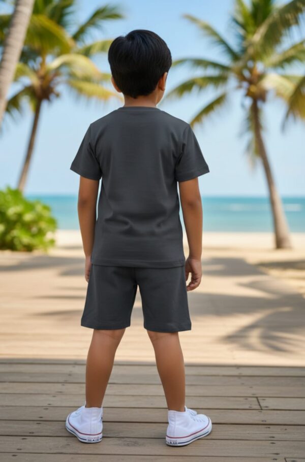 WhatsApp Image 2026-10-03 at 1.13.55 PM (1) Summer Road Trip Graphic T-Shirt & Shorts Set – Charcoal Grey Tee with Matching Shorts, Casual 2-Piece Outfit