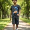 WhatsApp Image 2026-10-03 at 1.13.55 PM (2) Summer Road Trip Graphic T-Shirt & Shorts Set – Charcoal Grey Tee with Matching Shorts, Casual 2-Piece Outfit
