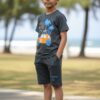 WhatsApp Image 2026-10-03 at 1.13.56 PM Summer Road Trip Graphic T-Shirt & Shorts Set – Charcoal Grey Tee with Matching Shorts, Casual 2-Piece Outfit
