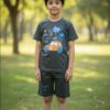 WhatsApp Image 2026-10-03 at 1.13.57 PM Summer Road Trip Graphic T-Shirt & Shorts Set – Charcoal Grey Tee with Matching Shorts, Casual 2-Piece Outfit