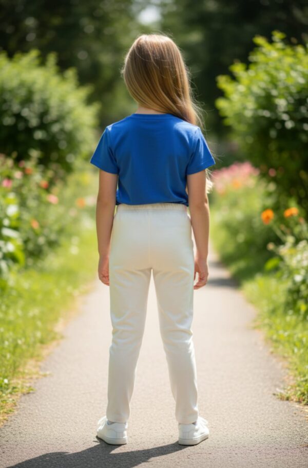 WhatsApp Image 2026-10-03 at 1.14.18 PM Sweet Strawberry Graphic T-Shirt & Leggings Set – Royal Blue Tee with Cream Leggings, Casual 2-Piece Outfit