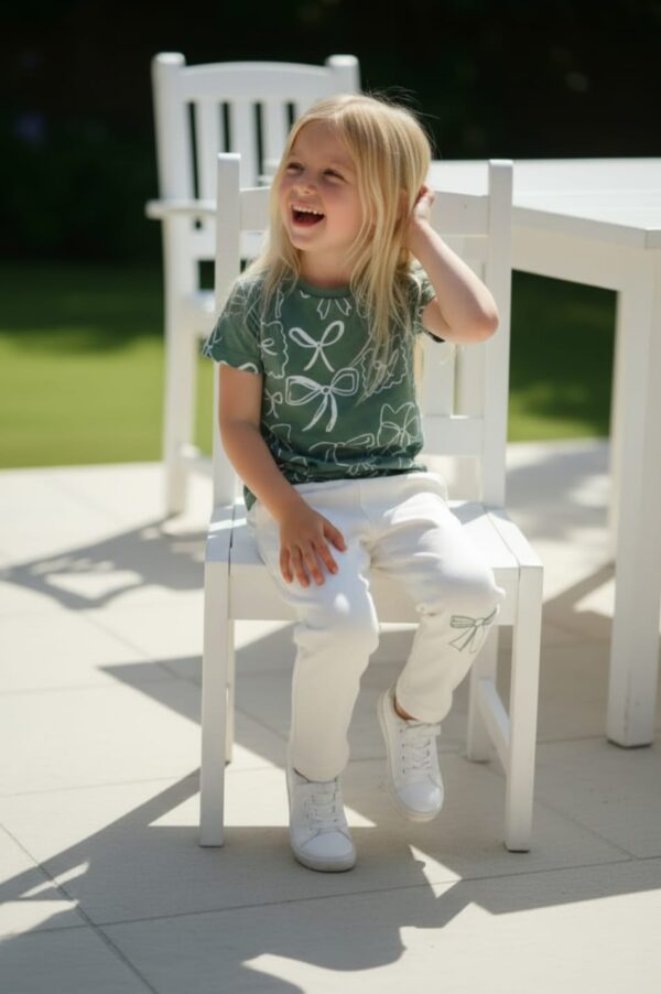 WhatsApp Image 2026-10-03 at 1.14.28 PM Forest Green & Cream Bow Print 2-Piece Set