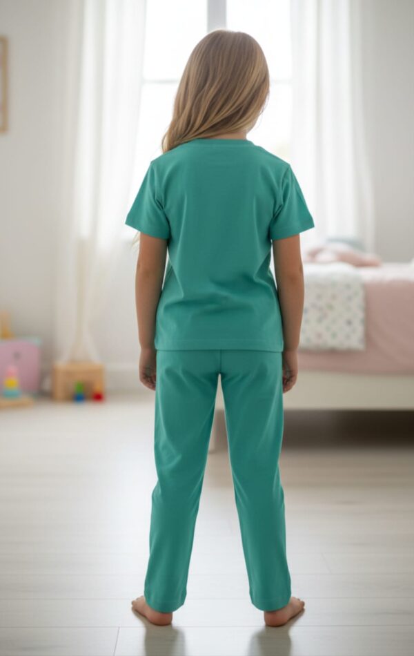 WhatsApp Image 2026-10-03 at 1.14.33 PM (2) Butterfly Graphic T-Shirt & Pants Set – Teal Green Tee with Matching Straight-Leg Pants, Casual 2-Piece Outfit